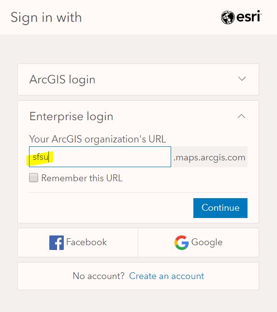 Enterprise Login for ArcGIS Online