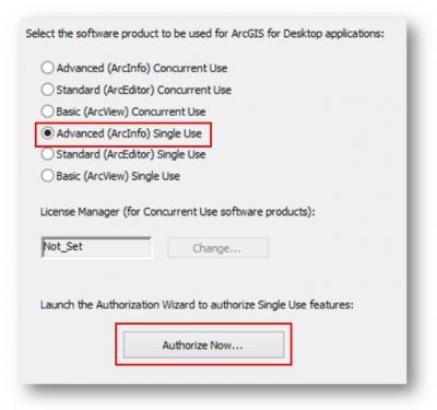 ArcMap Licensing Authorize Now Popup
