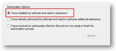 Authorization options for ArcMap licensing