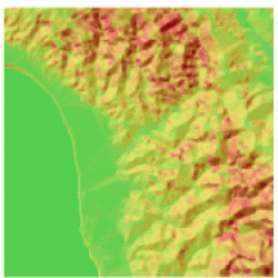 Surface model that represents ruggedness of terrain